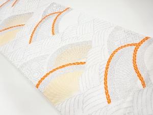 アンティーク　波に古典柄織り出し袋帯(材料)(サービス品)
